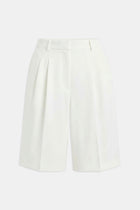 Satin Detail Longline Shorts - White