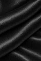 Satin Scarf with Fringing - Black