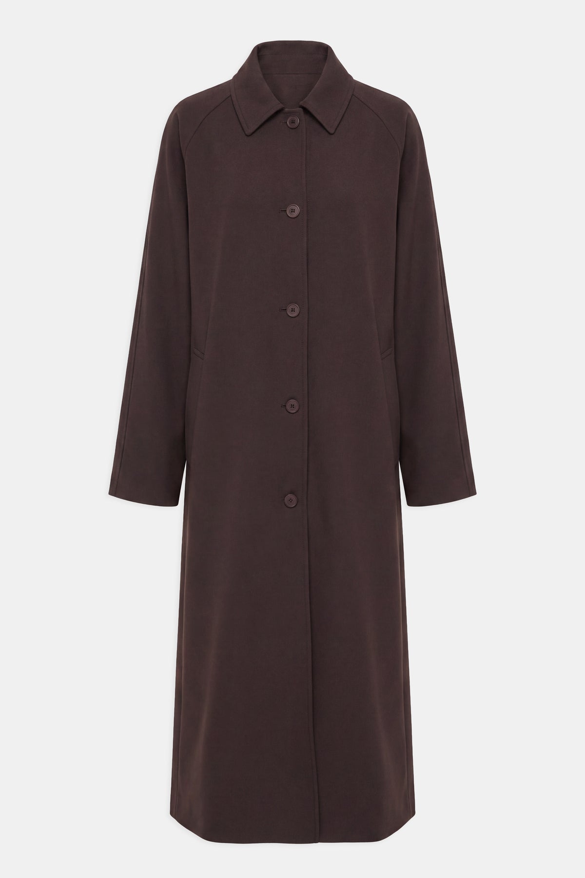 Clean Cut Longline Driving Coat - Java