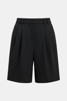 Satin Detail Longline Shorts - Black