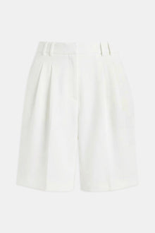 Satin Detail Longline Shorts - White