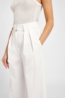 Longline Dad Trousers - White