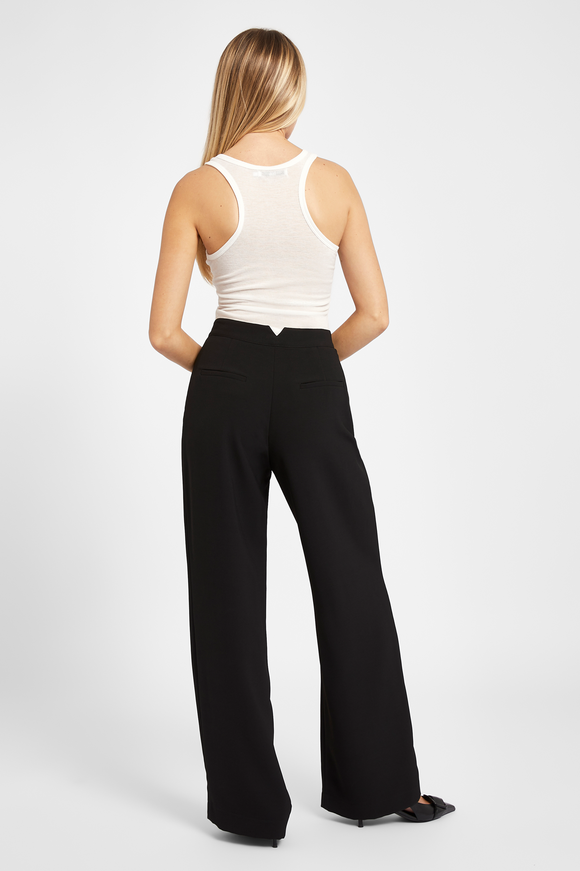 Effortless Wide Leg Trousers - Black