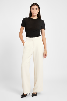 Effortless Wide Leg Trousers - Cream