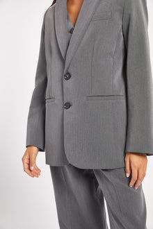 Oversized Dad Blazer - Grey Marl