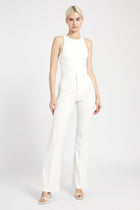 Wide Leg Suit Trousers - White