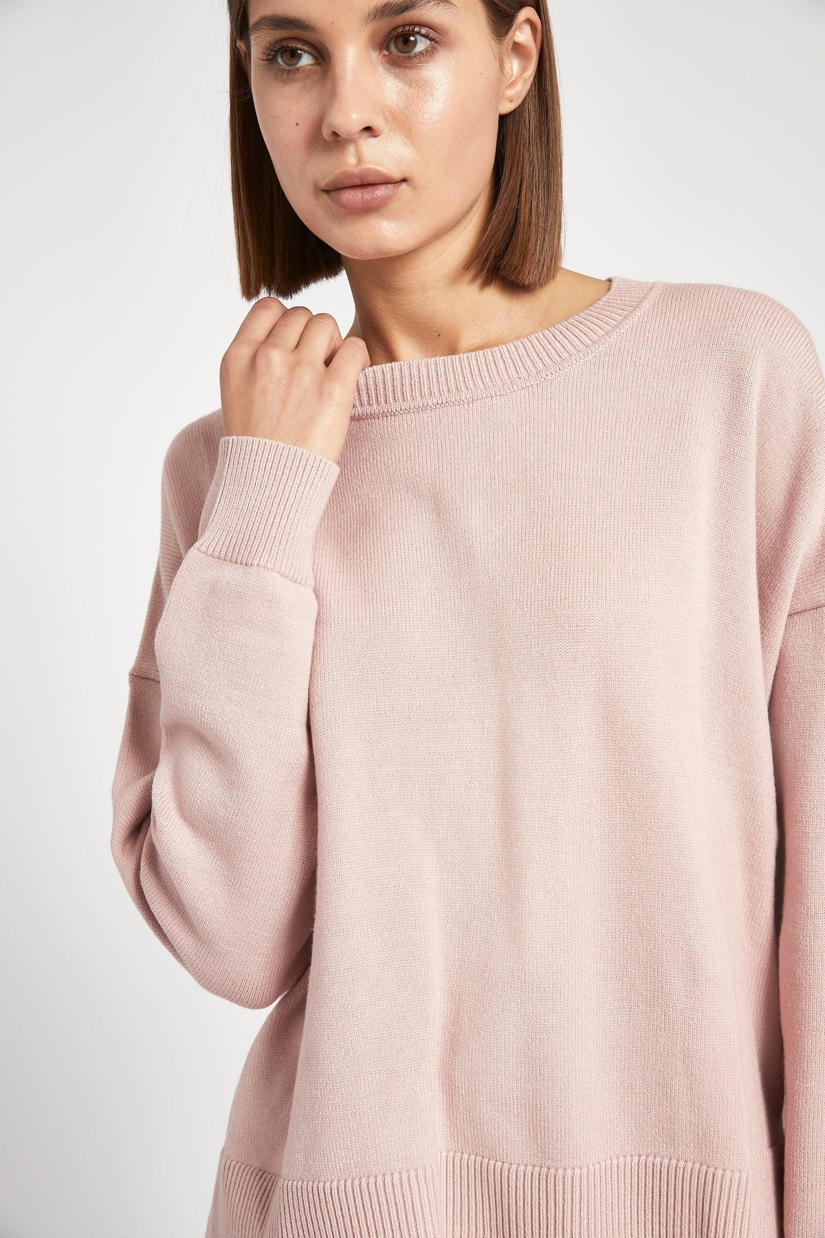 Relaxed Dropped Shoulder Jumper - Marshmallow
