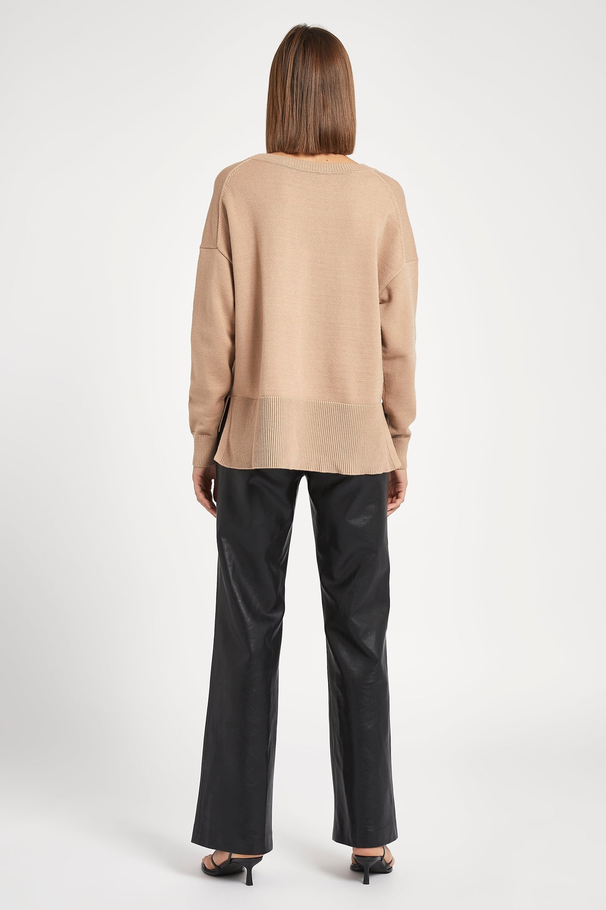 Relaxed Dropped Shoulder Jumper - Taupe