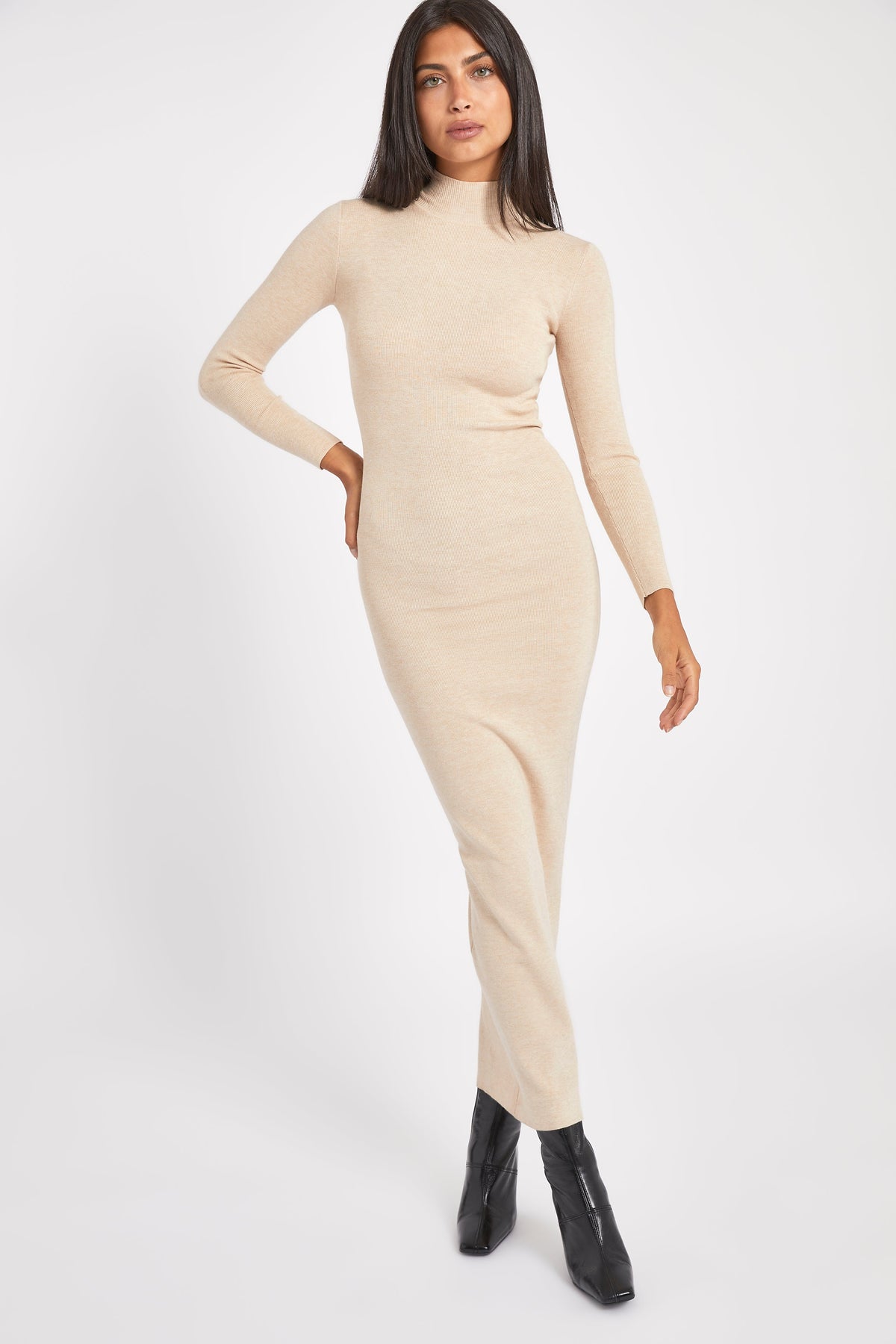 Fine Knit Maxi Dress - Birch