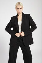 Relaxed Single Breasted Blazer - Black