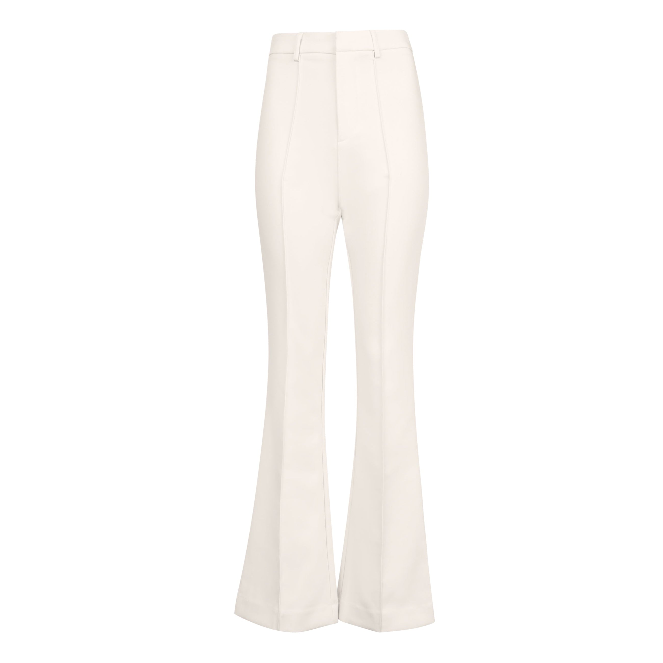 Wide Leg Suit Trousers - Cream