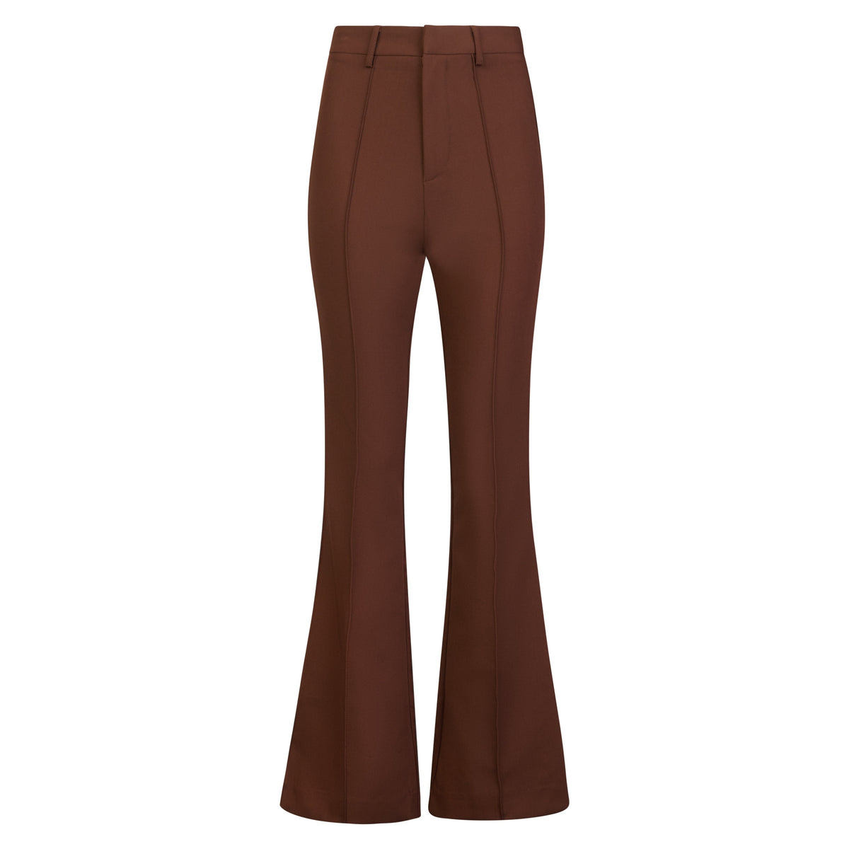Wide Leg Suit Trousers - Chocolate