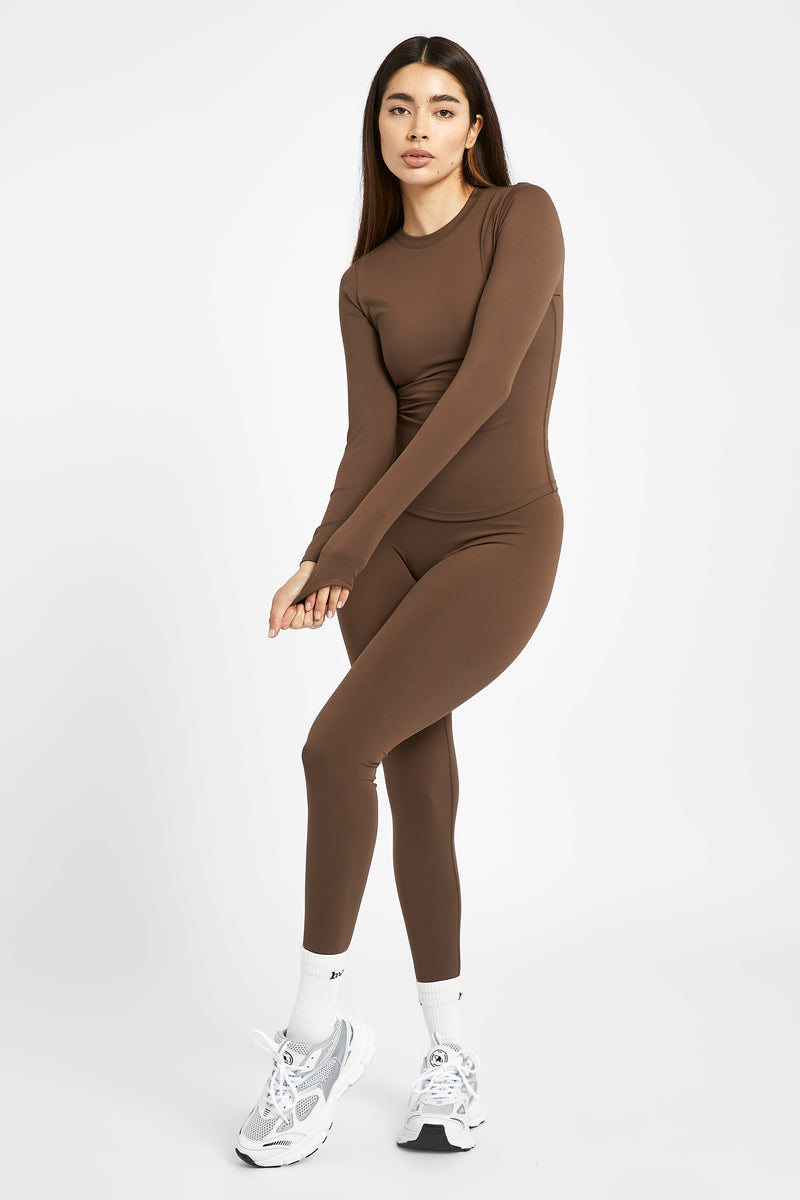 Base Sculpting Long Sleeve Top - Truffle