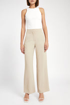 Effortless Wide Leg Trousers - Fawn