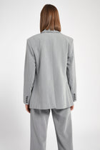 Relaxed Single Breasted Blazer - Pebble Grey