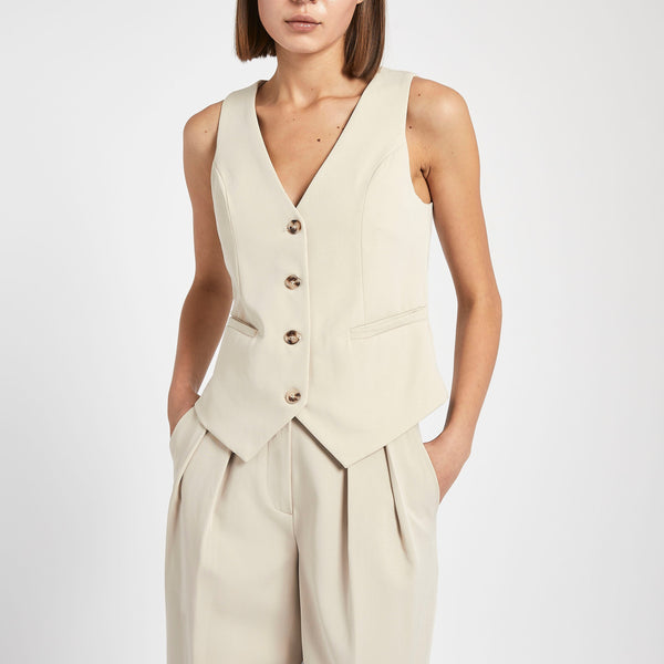 Boxy Waistcoat - Sand