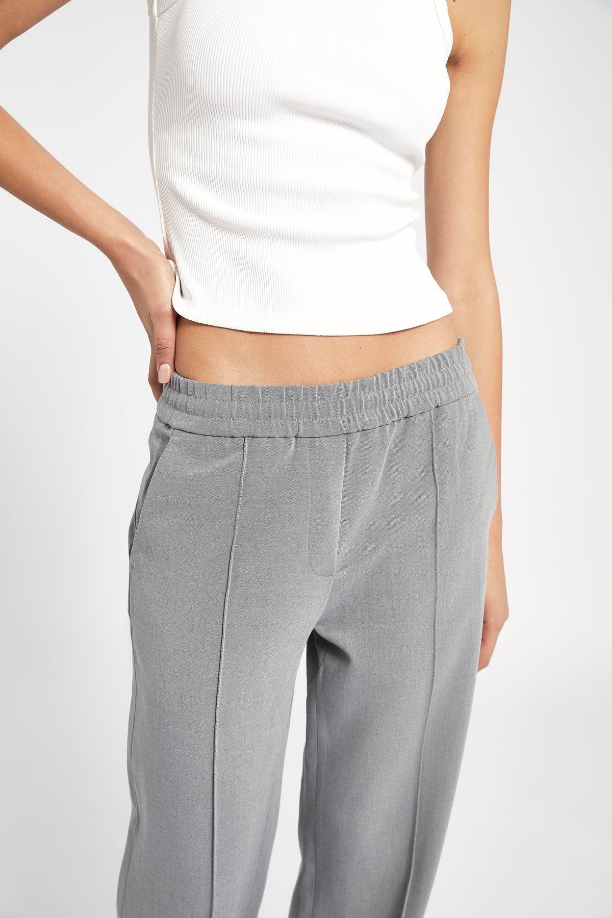 Formal Jogger Trousers - Pebble Grey