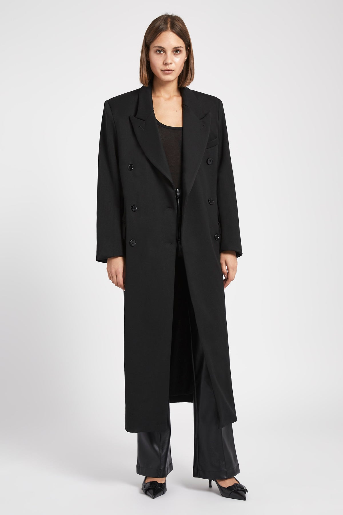 Double Breasted Dinner Coat - Black