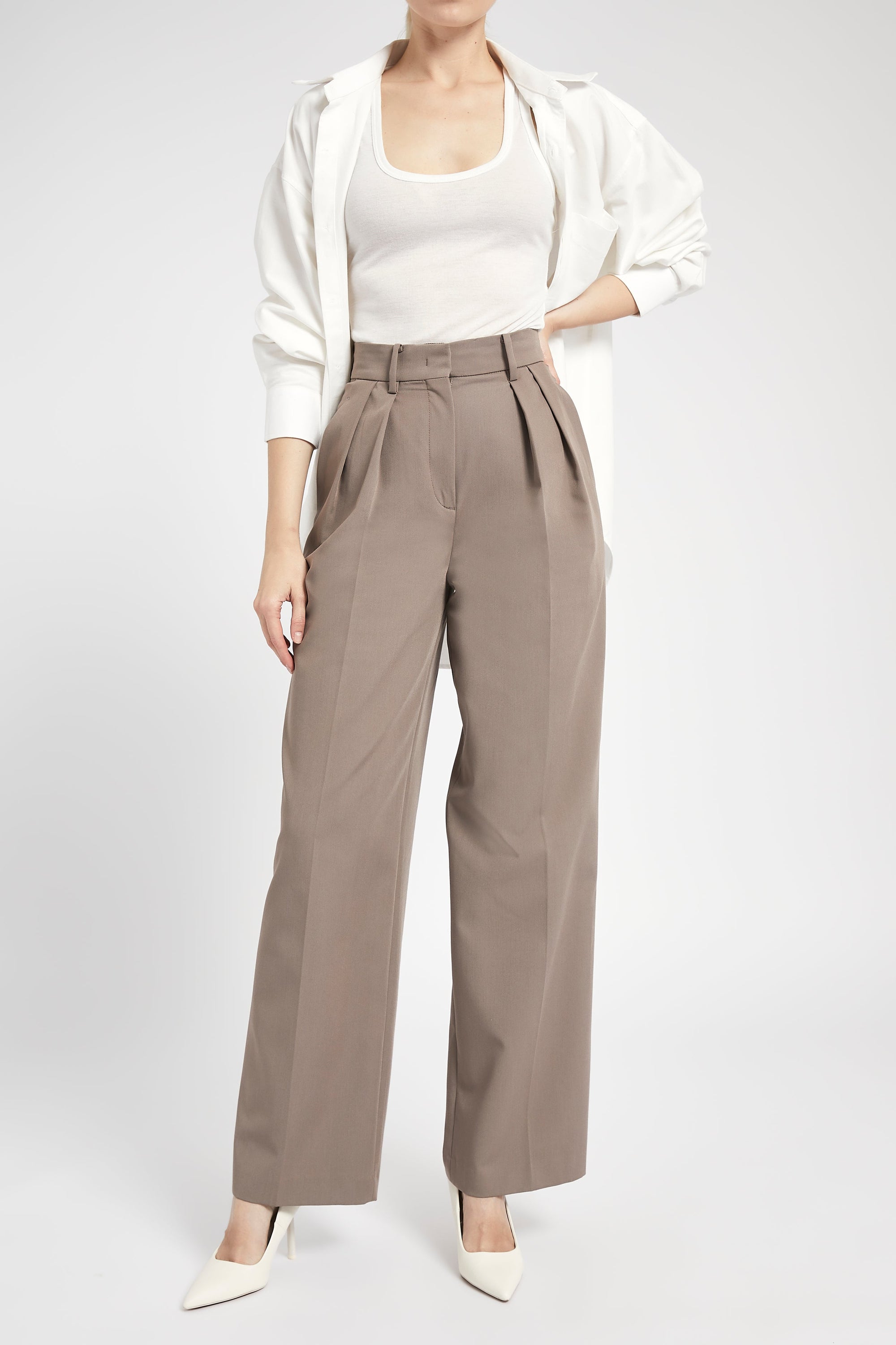 Longline Dad Trousers - Cedar