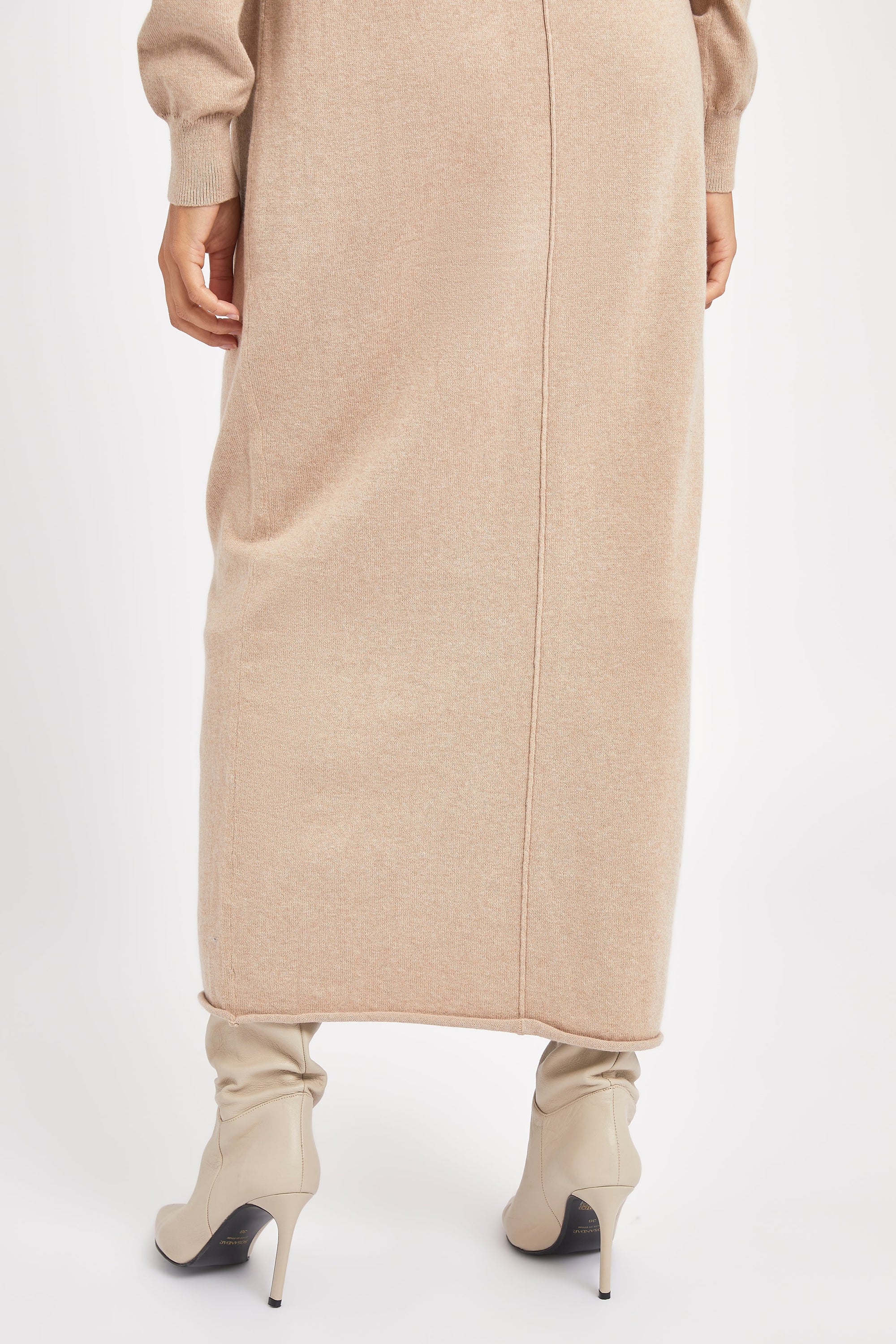 Cashmere Blend Column Maxi Dress - Birch