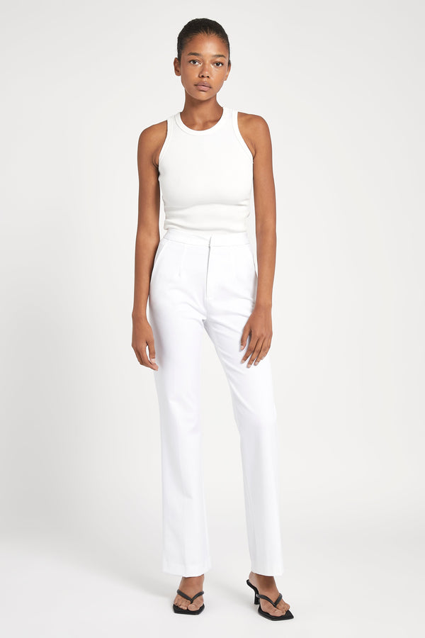 Tailored Suit Trousers - White