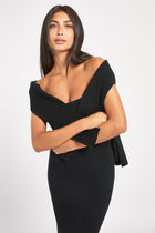 Ribbed Knit High Neck Jumper - Black