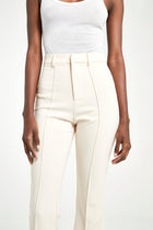 Wide Leg Suit Trousers - Cream