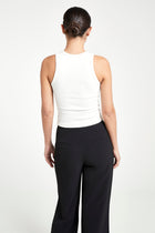 Heavy Ribbed Racer Top - Ivory