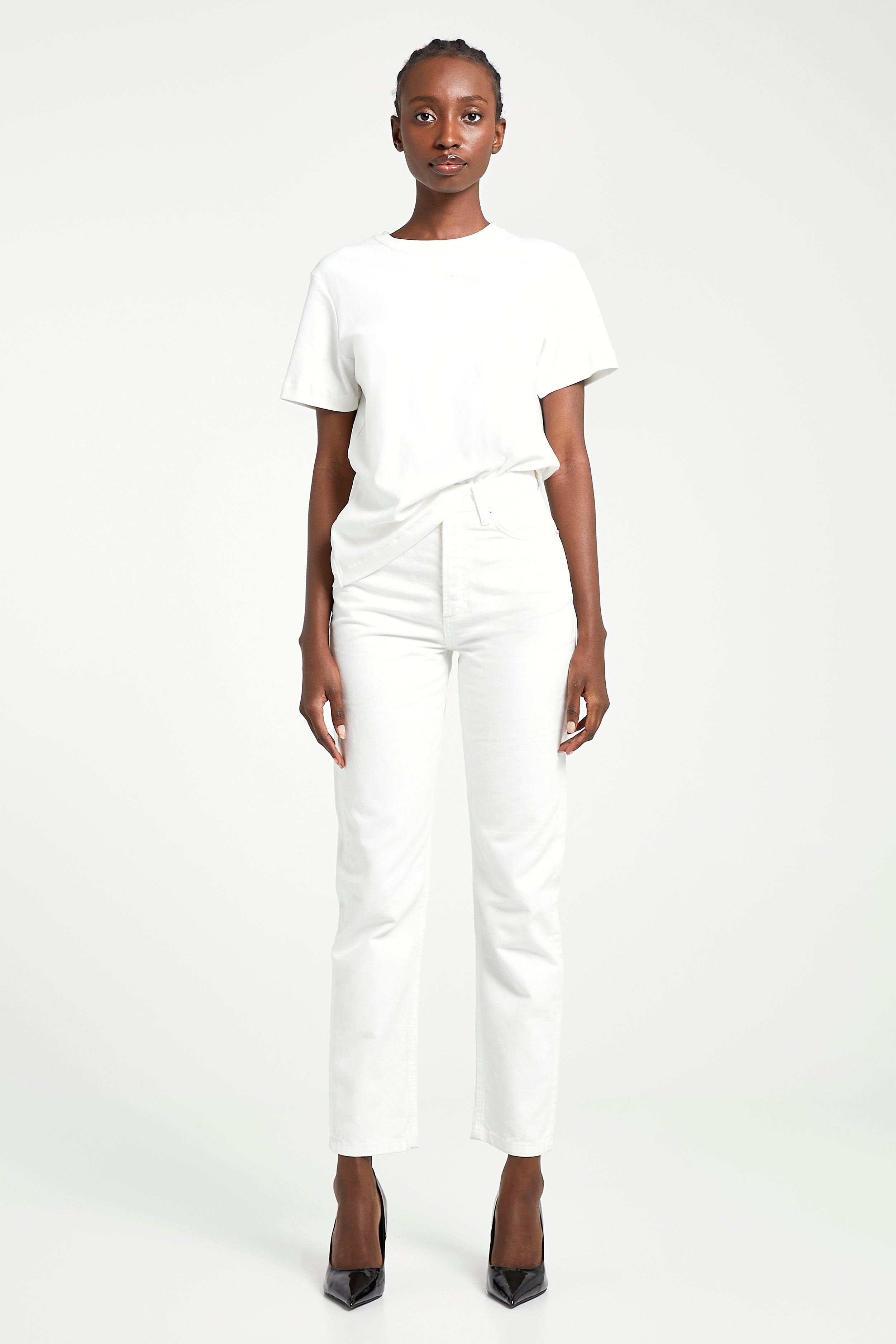 Straight Leg Jeans - Ivory