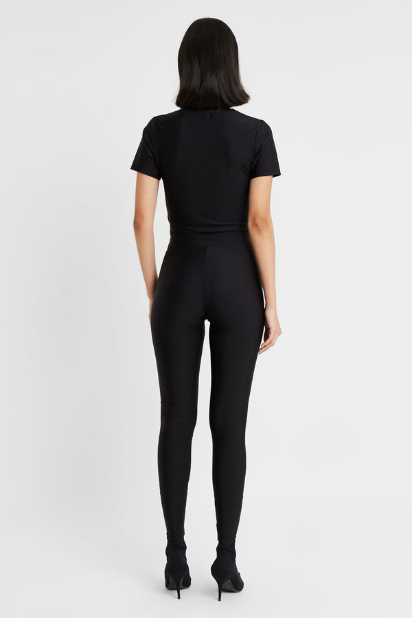 Spandex High Waisted Leggings - Black