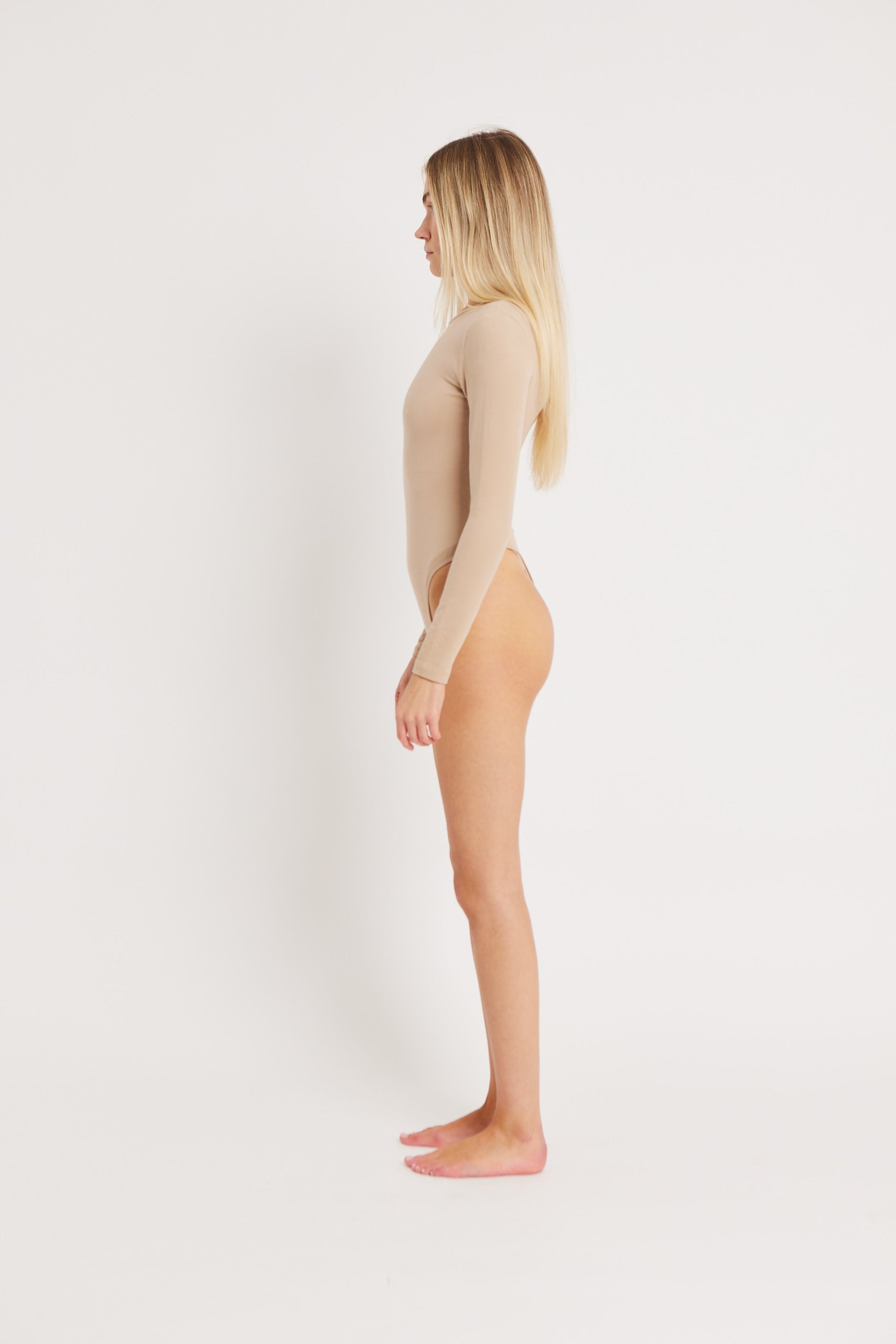 Cotton Longsleeve Bodysuit - Oak