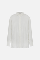 Cotton Crinkle Oversized Shirt - Ivory