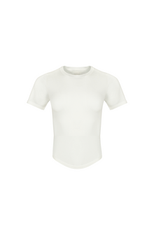 Fine Knit 90's T Shirt - Ivory