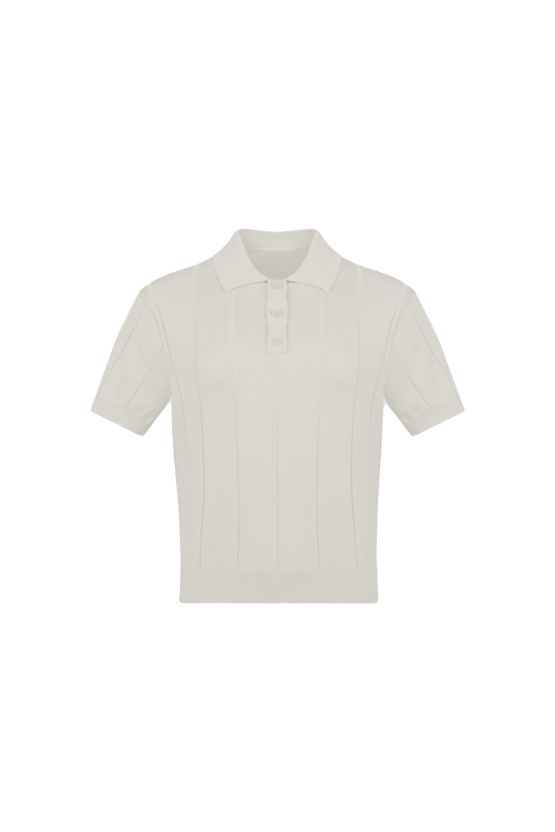 Knit Polo Shirt - Oyster