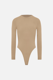 Cotton Longsleeve Bodysuit - Oak