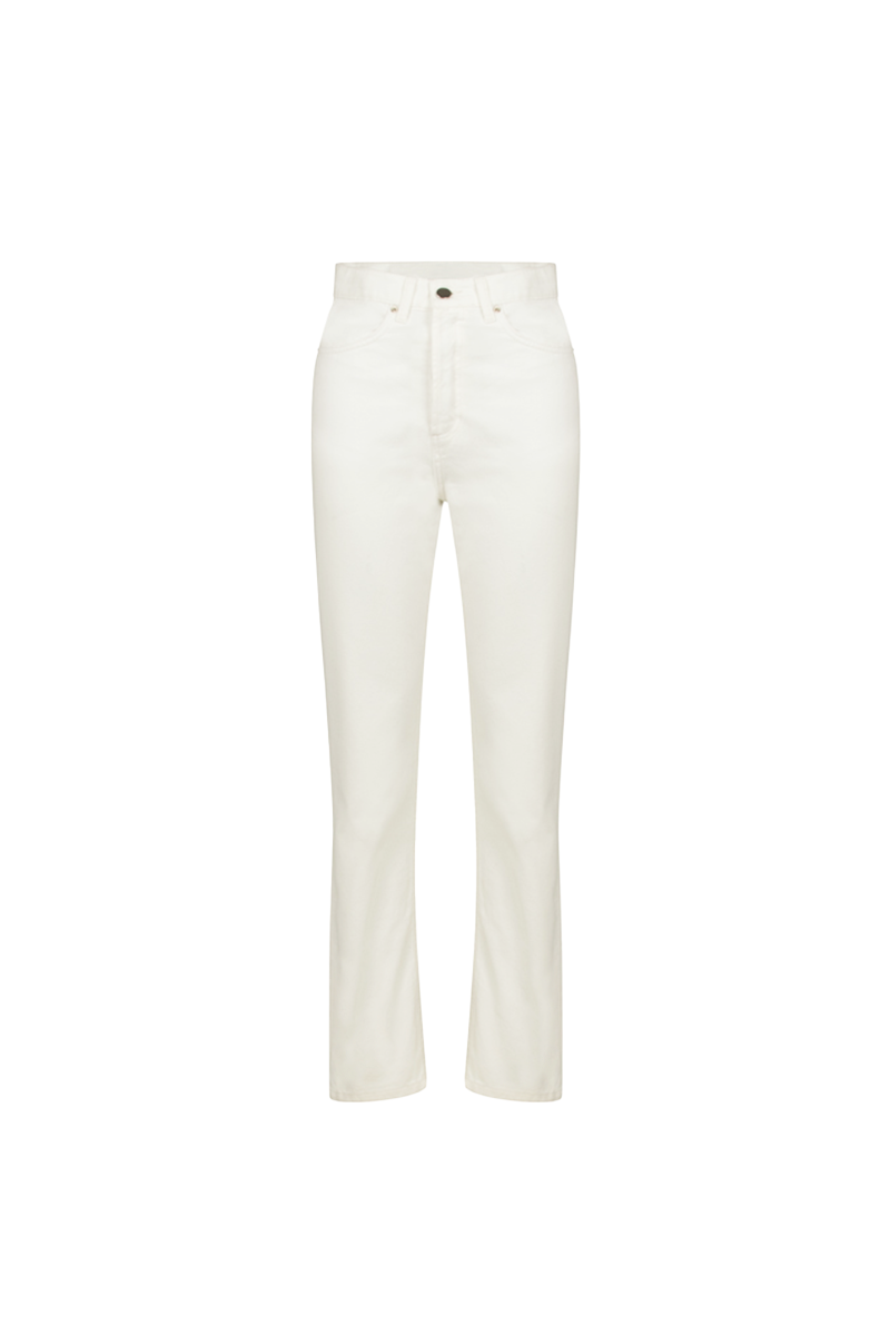 Straight Leg Jeans - Ivory