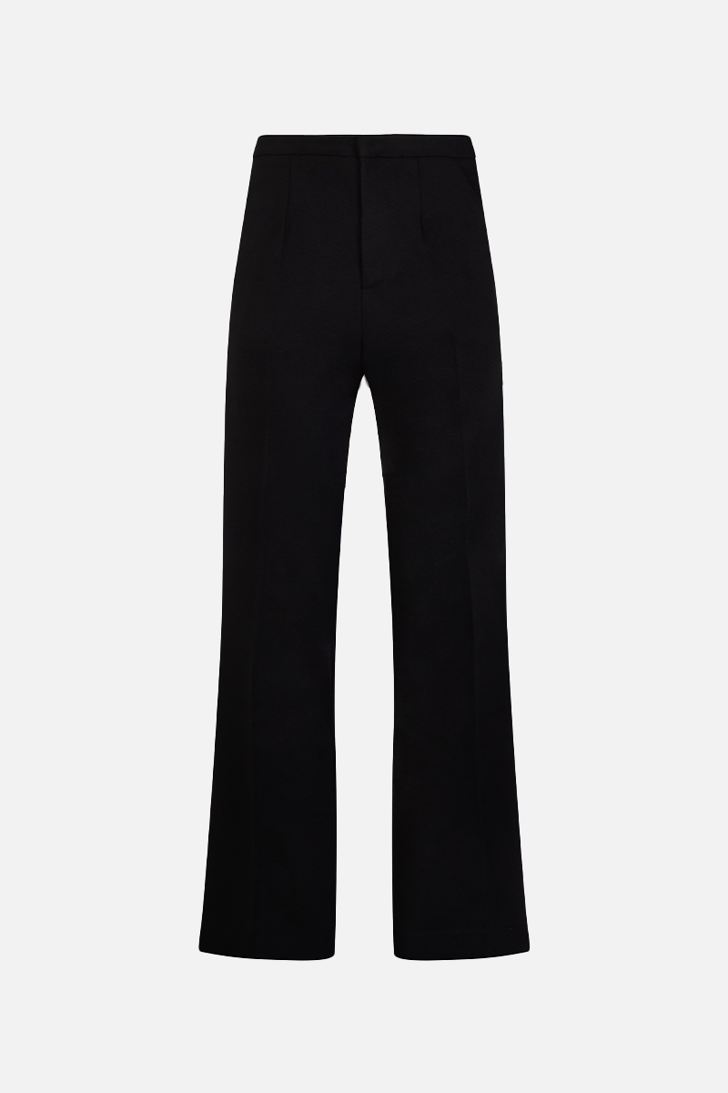 Tailored Straight Leg Trousers - Black