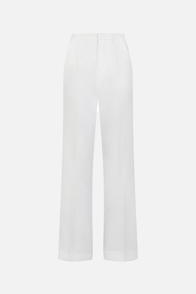 Tailored Straight Leg Trousers - White – BOA US