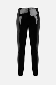 High Waisted Vinyl Leggings - Black