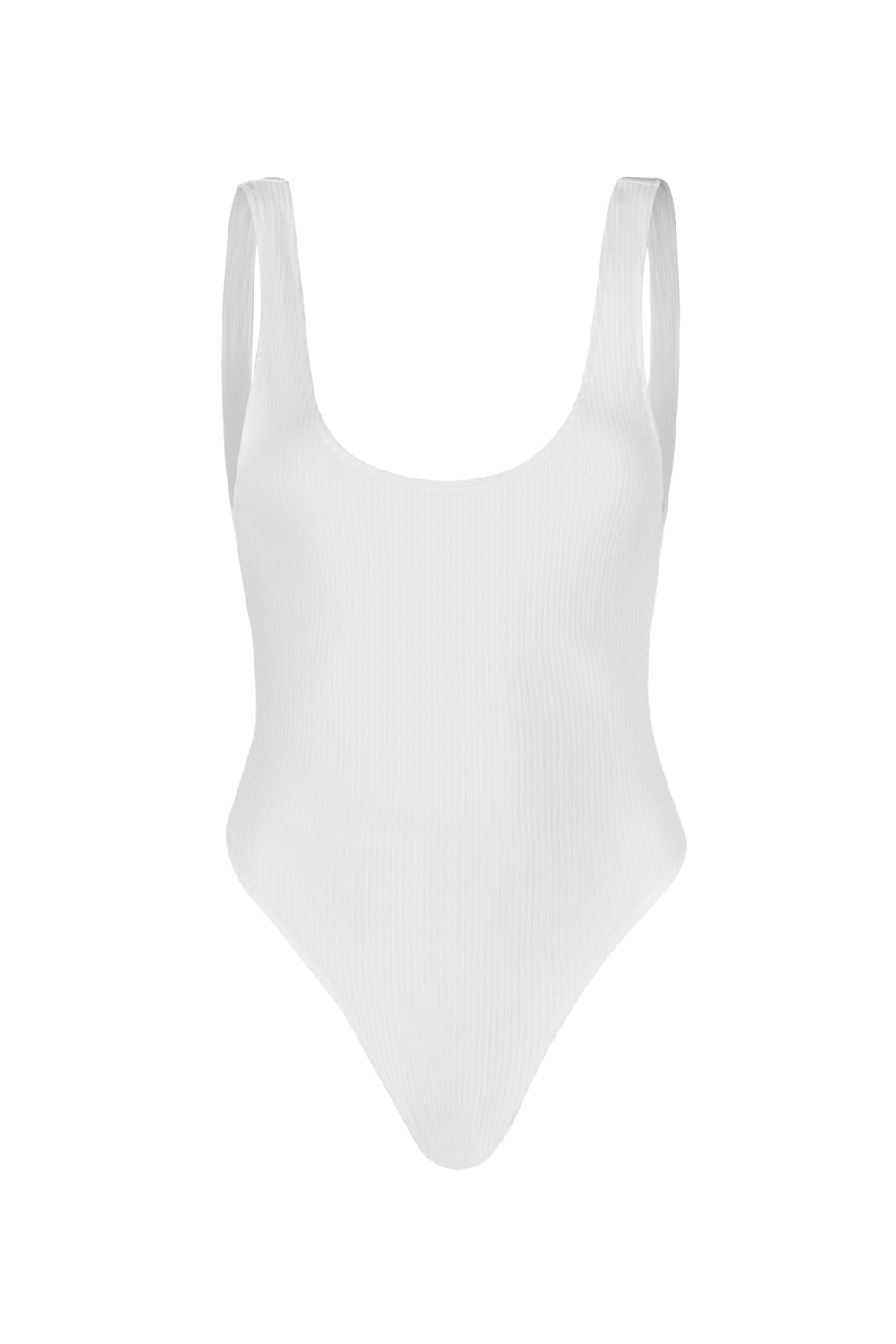 Ribbed Bodysuit - White