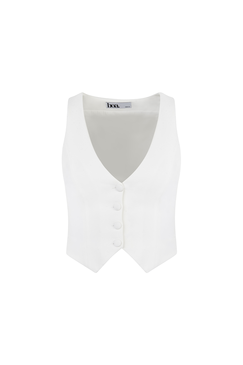 Classic Tailored Waistcoat - White